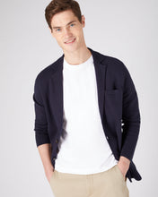Load image into Gallery viewer, N.Peal Men&#39;s Cotton Cashmere Jacket Navy Blue
