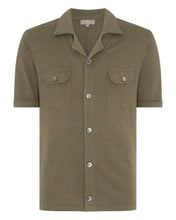 Load image into Gallery viewer, N.Peal Men&#39;s Safari Cotton Cashmere T Shirt Khaki Green
