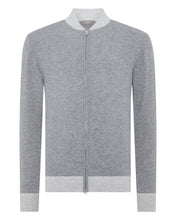 Load image into Gallery viewer, N.Peal Men&#39;s Cashmere Bomber Jacket Flannel Grey
