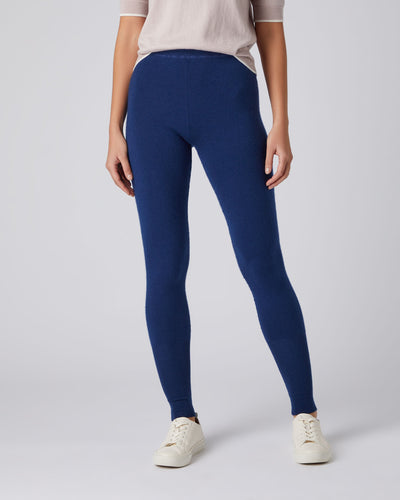 N.Peal Women's Cashmere Leggings French Blue