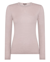 Load image into Gallery viewer, N.Peal Women&#39;s Superfine Long Sleeve Cashmere Top Dune Pink
