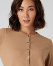 Load image into Gallery viewer, N.Peal Women&#39;s Round Neck Cashmere Cardigan Sahara Brown
