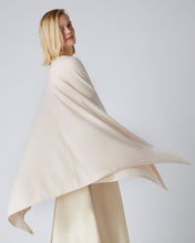 Load image into Gallery viewer, N.Peal Women&#39;s Cashmere Knitted Cape Almond White
