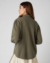Load image into Gallery viewer, N.Peal Women&#39;s Cashmere Jumper Shirt Khaki Green
