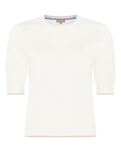 Load image into Gallery viewer, N.Peal Women&#39;s Cotton Cashmere T Shirt New Ivory White

