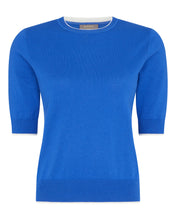 Load image into Gallery viewer, N.Peal Women&#39;s Cotton Cashmere T Shirt Victoria Blue
