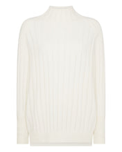 Load image into Gallery viewer, N.Peal Women&#39;s Textured Batwing Cashmere Jumper New Ivory White
