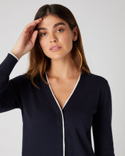 Load image into Gallery viewer, N.Peal Women's Cotton Cashmere Cardigan Navy Blue

