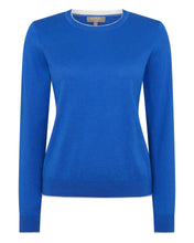 Load image into Gallery viewer, N.Peal Women&#39;s Cotton Cashmere Jumper Victoria Blue
