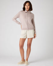 Load image into Gallery viewer, N.Peal Women&#39;s Cotton Cashmere Full Zip Jumper Dune Pink
