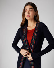 Load image into Gallery viewer, N.Peal Women&#39;s Placket Detail Cardigan Navy Blue
