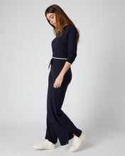 Load image into Gallery viewer, N.Peal Women's Cotton Cashmere Trousers Navy Blue

