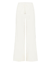 Load image into Gallery viewer, N.Peal Women&#39;s Metal Trim Cashmere Trouser New Ivory White
