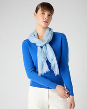 Load image into Gallery viewer, N.Peal Women's Ultrafine Pashmina Cashmere Shawl Pale Blue
