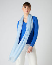 Load image into Gallery viewer, N.Peal Women's Ultrafine Pashmina Cashmere Shawl Pale Blue
