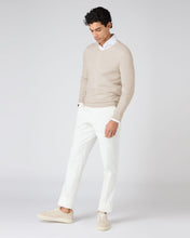 Load image into Gallery viewer, Men&#39;s Conduit Fine Gauge Cashmere V Neck Jumper Sandstone
