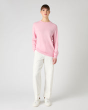 Load image into Gallery viewer, Women&#39;s Oxford Round Neck Cashmere Jumper Flamingo Pink
