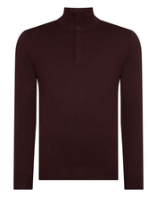 Load image into Gallery viewer, N.Peal Men&#39;s Regent Fine Gauge Cashmere Half Zip Jumper Clove Brown
