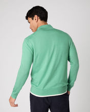 Load image into Gallery viewer, Men&#39;s Regent Fine Gauge Cashmere Half Zip Jumper Seafoam Green
