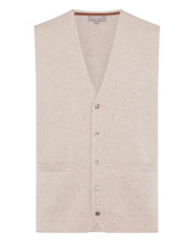 Load image into Gallery viewer, N.Peal Men&#39;s Chelsea Cashmere Waistcoat Oatmeal Brown
