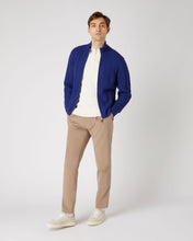 Load image into Gallery viewer, N.Peal Men&#39;s Richmond Cable Cashmere Cardigan Sapphire Blue
