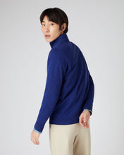 Load image into Gallery viewer, N.Peal Men&#39;s Carnaby Half Zip Cashmere Jumper Sapphire Blue
