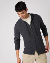 Load image into Gallery viewer, Men&#39;s Ladbroke Cashmere Hoodie Dark Charcoal Grey
