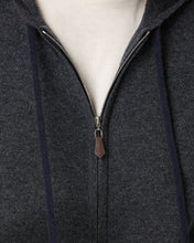 Load image into Gallery viewer, Men&#39;s Ladbroke Cashmere Hoodie Dark Charcoal Grey
