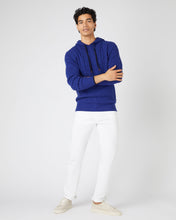 Load image into Gallery viewer, N.Peal Men&#39;s Fitzrovia Cable Cashmere Hoodie Sapphire Blue
