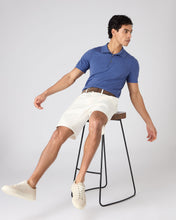 Load image into Gallery viewer, N.Peal Men's Polzeath Cotton Cashmere Polo T-Shirt Denim Blue
