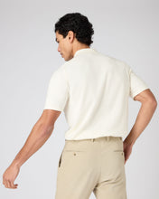 Load image into Gallery viewer, N.Peal Men's Polzeath Cotton Cashmere Polo T-Shirt New Ivory White
