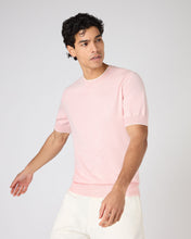 Load image into Gallery viewer, N.Peal Men&#39;s Newquay Cotton Cashmere T-Shirt Spring Pink

