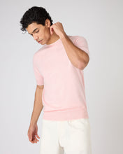 Load image into Gallery viewer, N.Peal Men&#39;s Newquay Cotton Cashmere T-Shirt Spring Pink
