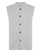 Load image into Gallery viewer, N.Peal Men&#39;s Penzance Cotton Cashmere Gilet Fumo Grey
