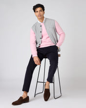 Load image into Gallery viewer, N.Peal Men&#39;s Penzance Cotton Cashmere Gilet Fumo Grey
