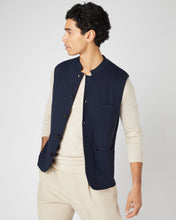 Load image into Gallery viewer, Men&#39;s Penzance Cotton Cashmere Gilet Navy
