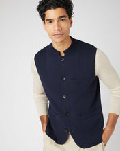 Load image into Gallery viewer, Men&#39;s Penzance Cotton Cashmere Gilet Navy
