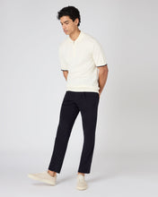 Load image into Gallery viewer, N.Peal Men&#39;s Polo Zip Cotton Cashmere T-Shirt New Ivory White
