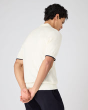 Load image into Gallery viewer, N.Peal Men&#39;s Polo Zip Cotton Cashmere T-Shirt New Ivory White
