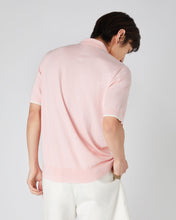 Load image into Gallery viewer, N.Peal Men&#39;s Polo Zip Cotton Cashmere T-Shirt Spring Pink
