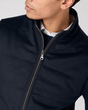 Load image into Gallery viewer, N.Peal Men&#39;s Wool Cashmere Gilet Navy Blue
