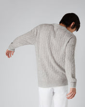 Load image into Gallery viewer, Men&#39;s Cable Polo Cashmere Shirt Fumo Grey
