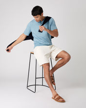 Load image into Gallery viewer, Men&#39;s Henley Cotton Cashmere T-Shirt Cornflower Blue
