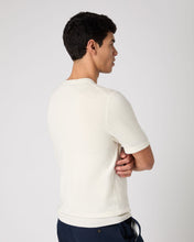 Load image into Gallery viewer, Men&#39;s Henley Cotton Cashmere T-Shirt New Ivory White
