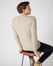 Load image into Gallery viewer, Men's Shoreditch Round Neck Cashmere Jumper Oatmeal
