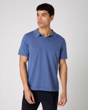 Load image into Gallery viewer, Men's Polo Cotton Cashmere T-Shirt Sunshine Denim
