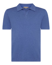 Load image into Gallery viewer, Men's Polo Cotton Cashmere T-Shirt Sunshine Denim
