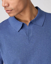 Load image into Gallery viewer, Men's Polo Cotton Cashmere T-Shirt Sunshine Denim
