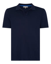 Load image into Gallery viewer, N.Peal Men's Polo Cotton Cashmere T-Shirt Navy Blue
