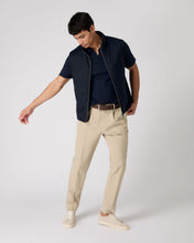 Load image into Gallery viewer, N.Peal Men's Polo Cotton Cashmere T-Shirt Navy Blue
